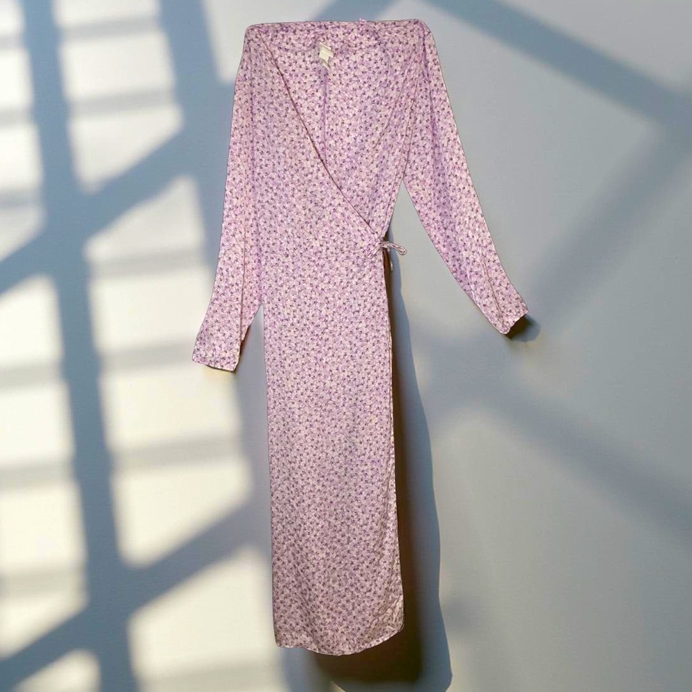 H&M Long Floral Wrap Dress L